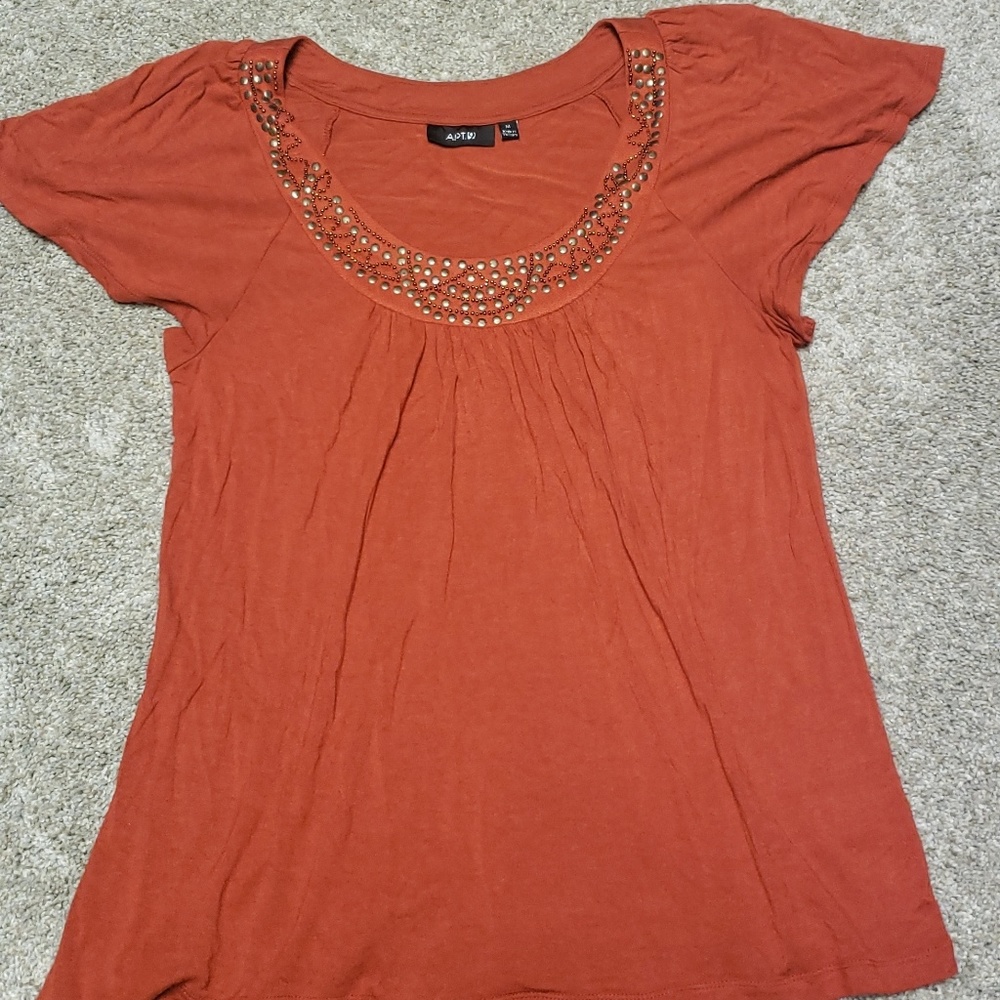Burnt orange Apt 9 blouse